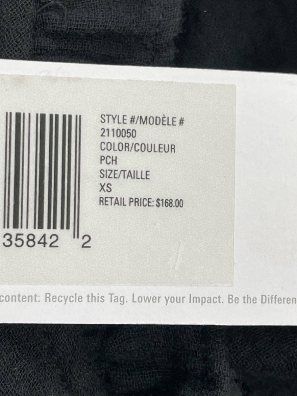 NWT Outerknown Odyssey Gauzy Cotton Midi Dress Black Boho Sz XS - Picture 14 of 14